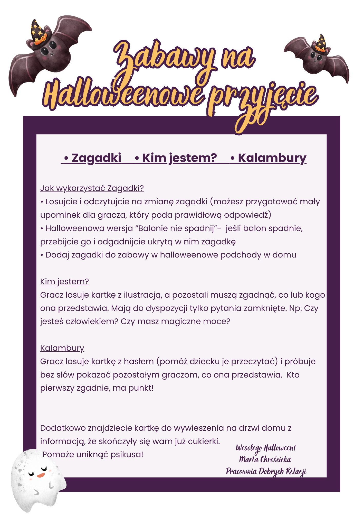 Zabawy na Halloween (PDF do druku) - obrazek 2